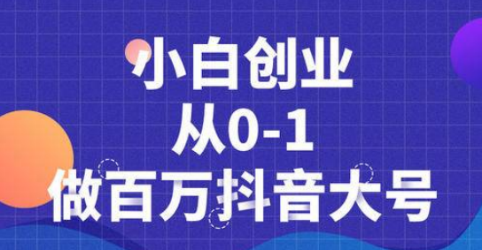 蛋解创业抖音短视频从0到1做百万大号，爆款内容策划，产品千万级别的曝光！