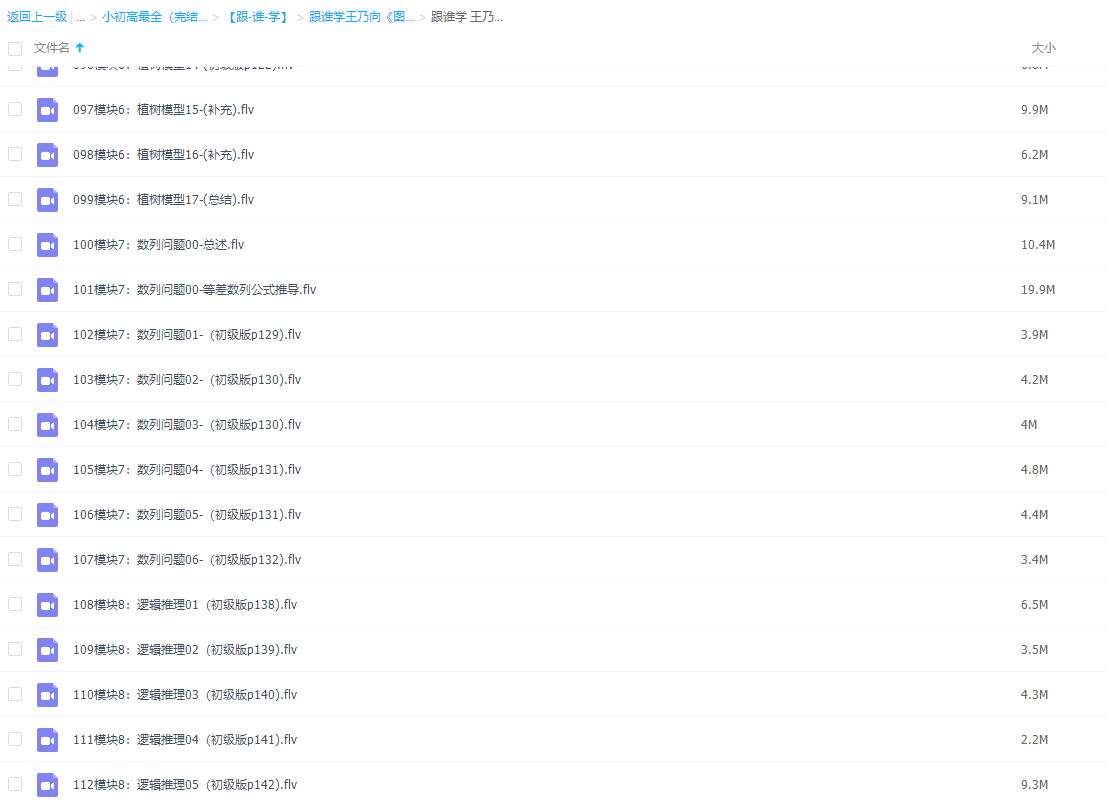王乃向《图说数学》小学奥数初级版教学视频全集下载(初级 含PDF)