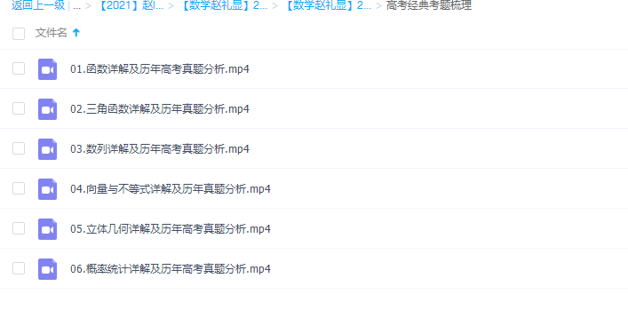 2021高考赵礼显数学二轮复习高考经典考题梳理学习资源