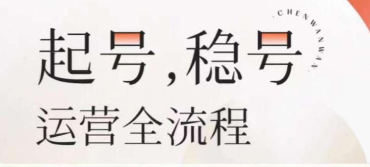 婉婉-起号稳号运营全流程，解决从小白到进阶所有运营知识，帮助解决账号所有运营难题