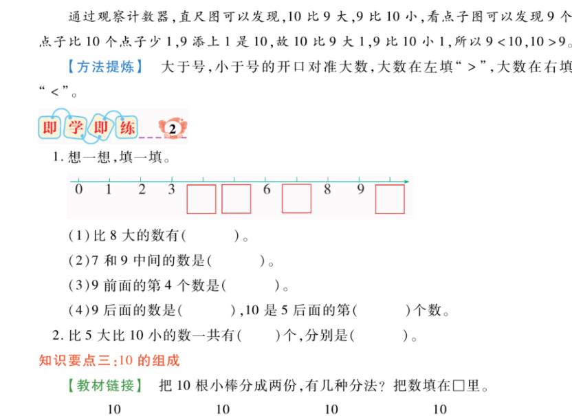 小学一年级数学上册教材全解彩色可打印版